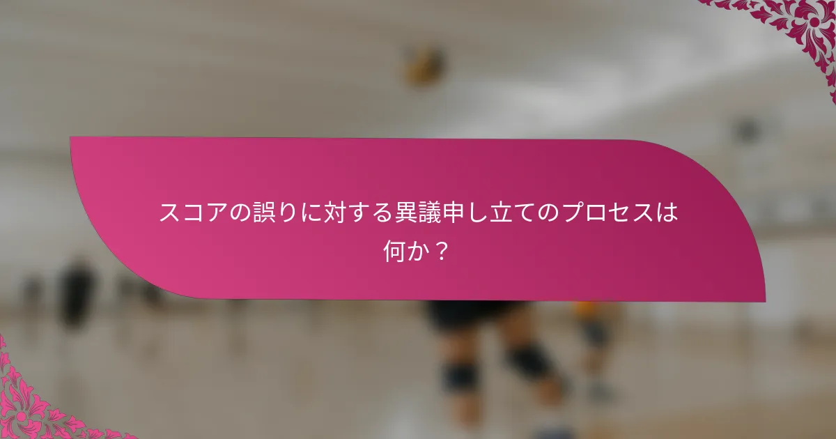 スコアの誤りに対する異議申し立てのプロセスは何か？